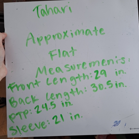 Tahari White Black Pinstripe Linen Blend Button Up Coastal 3/4 Sleeve Size 1X - Picture 8 of 8